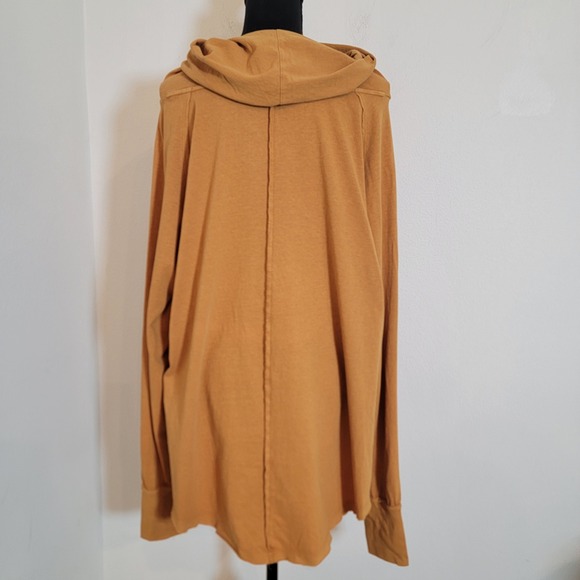 We the Free Large Long Sleeve Mustard Brown Cotton Mockneck Oversize OB1235140 - Picture 2 of 13
